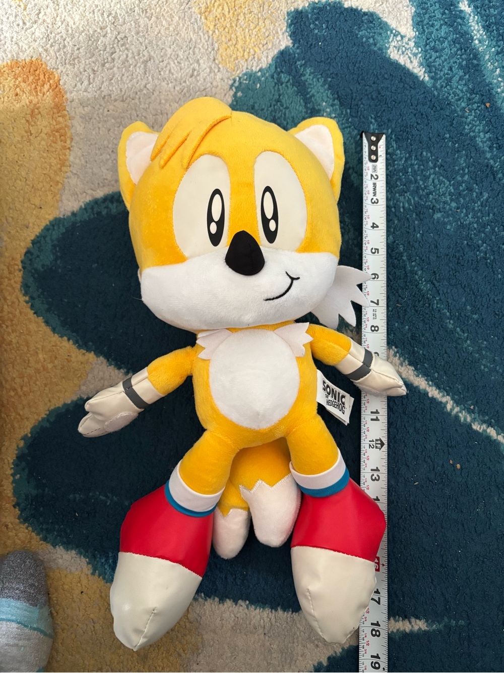 Kids Yellow Plush Fox Character Stuffed Toy - Sonic Licensed